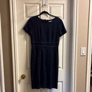 Elegant Navy Lace Dress